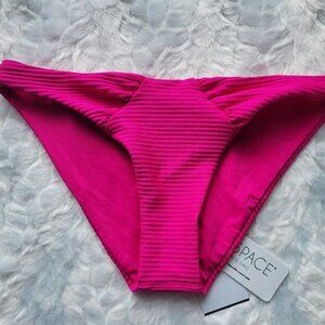 L*Space Bikini Bottom Women's XS Swim Pink Sol Ribbed Swimwear by Revolve NWT